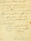 Document (Lettre de Louis Baby à François Baby)