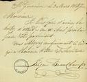 Document (Lettre de J. Beauchamps à Jos. Masson)