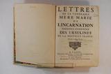 Livre (Lettres de la venerable mere Marie de l'Incarnation : premiere superieure des ursulines de la Nouvelle France : divisées en deux parties.). Page de titre