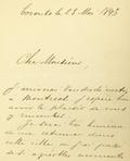 Document (Lettre de Roland Nap. Bonaparte à Baby)