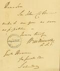 Document (Lettre de Sir John Colborne (par le secrétaire) à P. E. Leclerc)