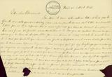 Document (Lettre de P. D. Debartzch à Joseph Masson)