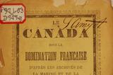 Livre (Le Canada sous la domination française : d'après les archives de la marine et de la guerre). Signature