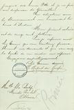 Document (Lettre de Ph. A. De Gaspé à Geo. Baby)