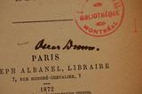 Livre (Comme on servait autrefois : le marquis de Montcalm, le maréchal de Bellefonds). Ex-libris