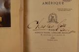 Livre (Mes voyages en Amérique (Ex. II)). Signature