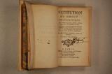 Livre (Institution au droit ecclésiastique (Tome II)). Page de titre