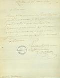 Document (Lettre de Hocquart à De Lavaltrie)