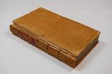 Livre (Travels into North America : containing its natural history, and a circumstantial account of its plantations and agriculture in general : with the civil, ecclesiastical and commercial state of the country, the manners of the inhabitants and several curious and important remarks on various subjects (Tome I)). Extérieur de l'imprimé