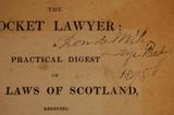Livre (The pocket lawyer : a practical digest of the laws of Scotland reducing all the most important branches of those laws to short and familiar propositions supported by references to approved authorities : with an appendix of forms of writings, law expenses, &c). Signature