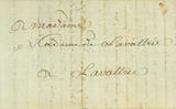 Document (Lettre de La Corne à Mde de Lavaltrie)