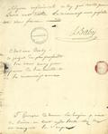 Document (Lettre de Louis Baby à François Baby)