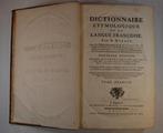 Livre (Dictionnaire étymologique de la langue françoise (Tome I)). Page de titre avec signature
