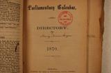 Brochure (The Canadian Parliamentary Calendar, and Directory). Annotation manuscrite