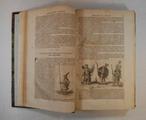 Livre (Novus orbis seu Descriptionis Indiae Occidentalis, libri XVIII : novis tabulis geographicis et variis animantium, planturum fructuumque iconibus illustrati). Intérieur de l'imprimé avec illustration