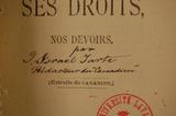 Brochure (Le clergé, ses droits, nos devoirs. Extraits du Canadien). Annotation