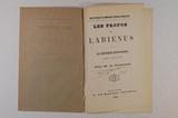 Brochure (Les propos de Labiénus : la critique historique sous Auguste). Page de titre