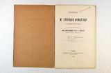 Brochure (Lettre de Mgr l'évêque d'Orléans aux prêtres de son diocèse : pour leur donner communication de son avertissement à M. L. Veuillot, rédacteur en chef du journal l'Univers). Page de titre