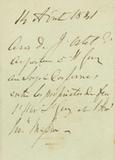 Document (Lettre de John Ostell à Hypolite Guy)