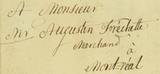 Document (Lettre de Mgr Provencher à Augustin Fréchette)