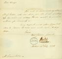 Document (Lettre de J. Sewell à Geo Hamilton)