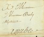 Document (Lettre de G. de Tonnancour à François Baby)