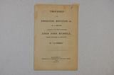 Brochure (Thoughts on emigration, education, &c. : in a letter addressed to the Right Honourable Lord John Russell, Prime Minister of England (Ex. I)). Page de titre