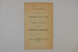 Brochure (A letter on the subject of the courts of law of Upper Canada, addressed to the Attorney General and Solicitor General). Page de titre