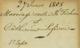 Document (Contrat de mariage de Jh. Fichau et Catherine Lefebvre)