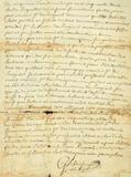 Document (Concession par Charles Lemoyne, baron de Longueuil à sa fille Charlotte, d'un fief noble au Petit Marais, dans la seigneurie de Longueuil)