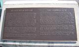 Plaque du site de la scierie. Vue avant