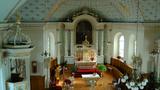 Église de Saint-Mathias. Vue intérieure vers le choeur