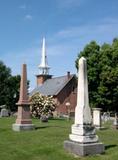Cimetière de l'église Mystic United. Vue d'ensemble