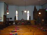 Église Stanbridge East United. Vue intérieure