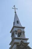 Église de Saint-Amable. Vue de détail du clocher