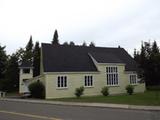Église Little Metis Presbyterian Church. Vue latérale
