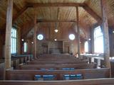 Église Little Metis Presbyterian Church. Vue intérieure