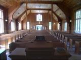 Église Little Metis Presbyterian Church. Vue intérieure