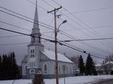 Église de Saint-Donat. Vue avant et latérale droite