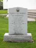 Plaque en hommage aux pionniers de Chartierville. Vue avant