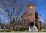 Église Lennoxville United. Vue de la façade principale