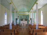 Église de la mission de Sainte-Clotilde. Vue intérieure