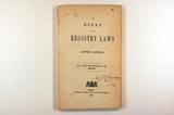 Brochure (An essay on the registry laws of Lower Canada). Page de titre