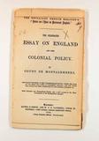 Brochure (The celebrated essay on England and her colonial policy). Page de titre