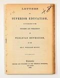 Brochure (Letters on superior education : in its relation to the progress and permanency of Wesleyan methodism). Page de titre