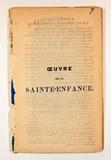 Brochure (Oeuvre de la Sainte Enfance). Page de titre