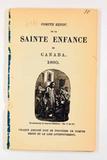 Brochure (Compte rendu de la Sainte Enfance en Canada, 1860). Page de titre