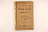 Brochure (Historique des fonds de retraite en Europe et en Canada). Page de titre avec annotation