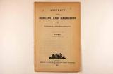 Brochure (Abstract of the origins and religions of Upper & Lower Canada, 1861). Page de titre