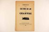 Brochure (Direction pour la culture du lin et du chanvre). Page de titre